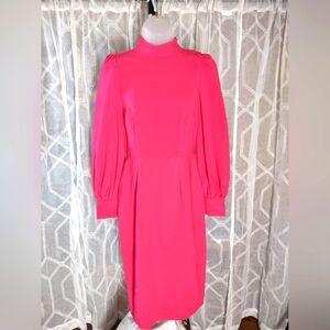 Elegant Pink Long Sleeve Dress